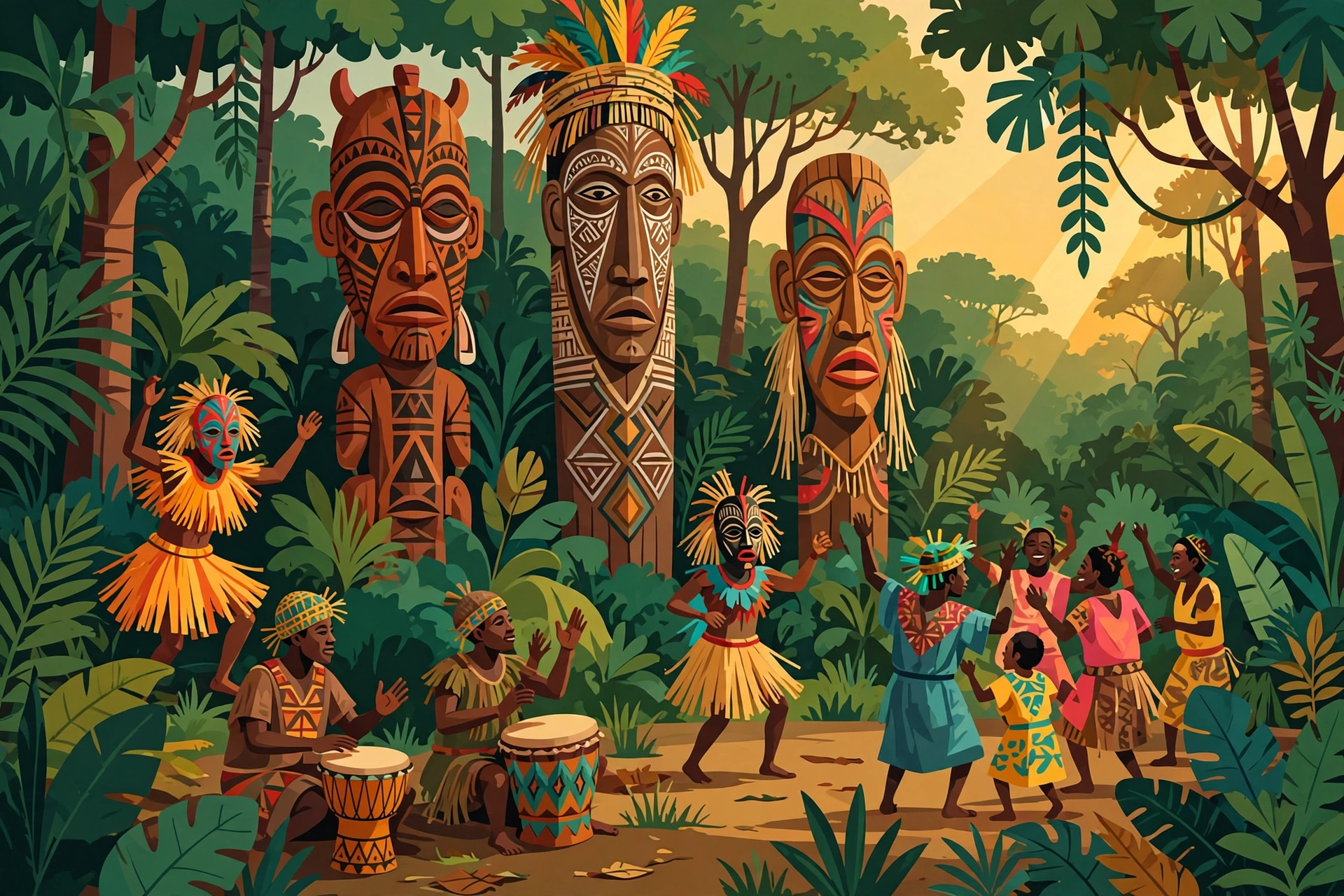 Festival des Masques et Folklores de Guinée forestière (FESMAF) — affiche / photo officielle