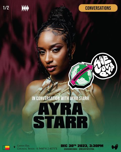 WeLovEya — Homecoming Conversations — In conversation with Ayra Starr (© WeLovEya Festival)