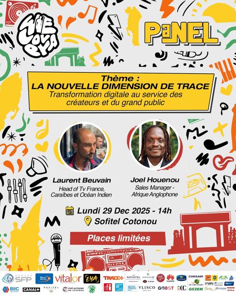 WeLovEya — Official poster — TRACE panel at Sofitel Cotonou Marina (© WeLovEya Festival)